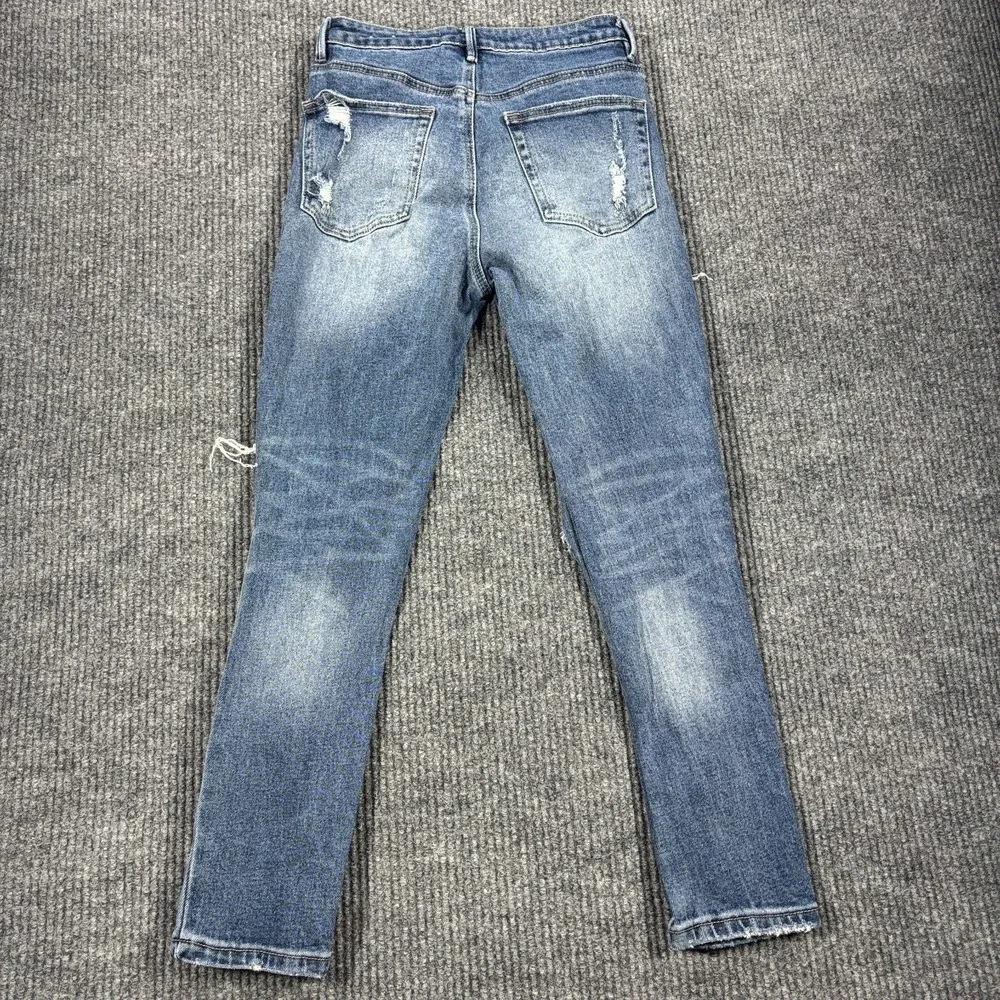 Vintage Almost‎ Famous Distressed Skinny Fit Jeans Women 3 Blue Stretch Comfort